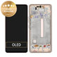 Schermo per Samsung A53 5G A536B, Awesome Peach, Vetro touch con cornice, GH82-28024D, GH82-28025D, Genuine Service Pack