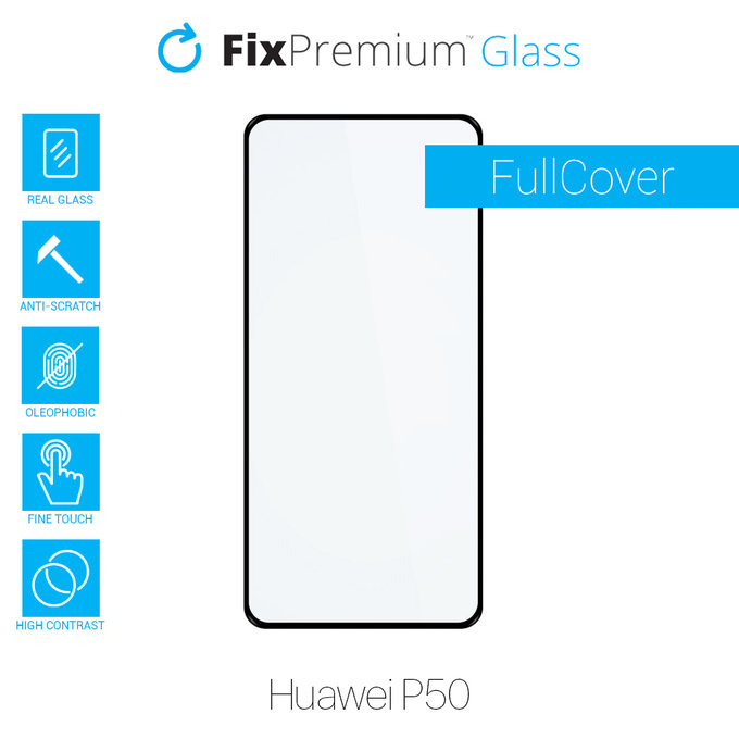 Vetro temperato FullCase per Huawei P50, FixPremium