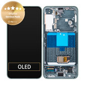 Schermo per Samsung S22 S901B, Green, Vetro touch con cornice, GH82-27520C, GH82-27521C, Genuine Service Pack
