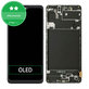 Schermo OLED per Samsung A71 A715F, Vetro touch con cornice, Pannello piccolo