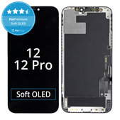 Schermo Soft OLED per iPhone 12, 12 Pro, Vetro touch con cornice, FixPremium