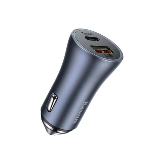 Caricatore per auto USB e USB-C 3A, Gray, Baseus