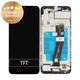 Schermo per Samsung A03 A035G, Black, Vetro touch con cornice, GH81-21626A, Genuine Service Pack