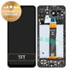 Schermo per Samsung A13 5G A136B, Black, Vetro touch con cornice, GH82-29077A, GH82-29078A, Genuine Service Pack