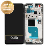 Schermo per Motorola Edge 30 Pro XT2201, Black, Vetro touch con cornice, 5D68C20263, 5D68C20276, Genuine Service Pack