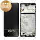 Schermo per Samsung M53 5G M536B, Black, Vetro touch con cornice, GH82-28812A, GH82-28895A, Genuine Service Pack