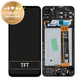 Schermo per Samsung M13 M135F, Vetro touch con cornice, GH82-29132A, GH82-29133A, Genuine Service Pack