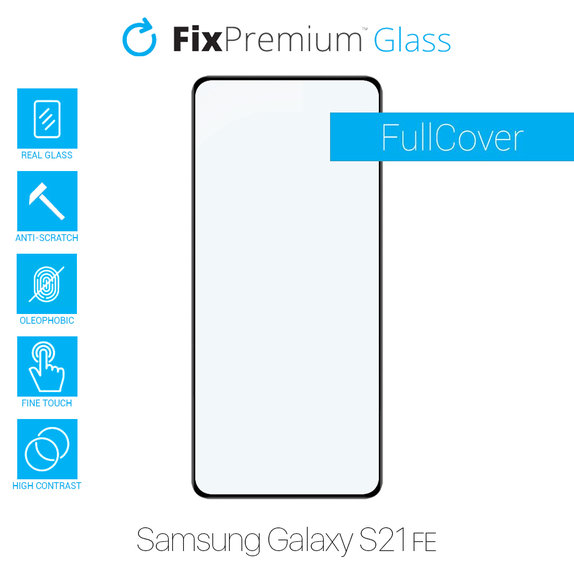 Vetro temperato FullCase per Samsung S21 FE, FixPremium