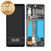 Schermo per Sony Xperia 10 IV XQCC54, Lavender, Vetro touch con cornice, A5047176A, Genuine Service Pack