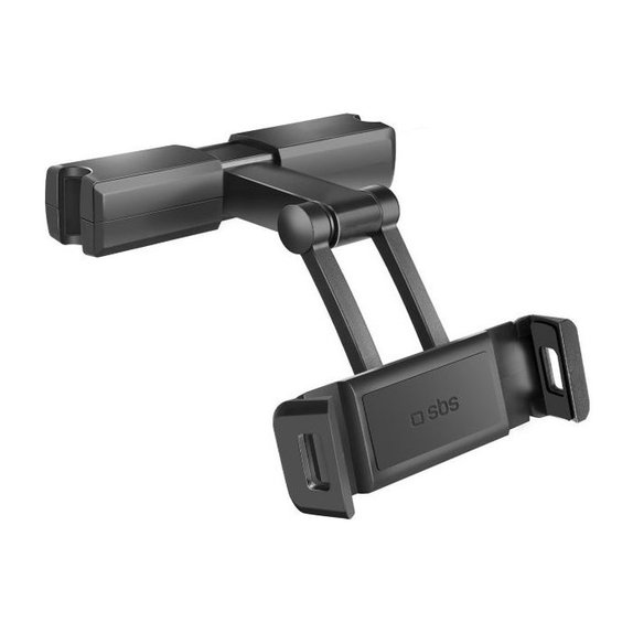Supporto da poggiatesta per smartphone e tablet fino a 12.3", Black, SBS