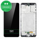 Schermo per Samsung A31 A315F, Prism Crush Black, Vetro touch con cornice