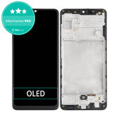 Schermo OLED per Samsung A32 4G A325F, Black, Vetro touch con cornice