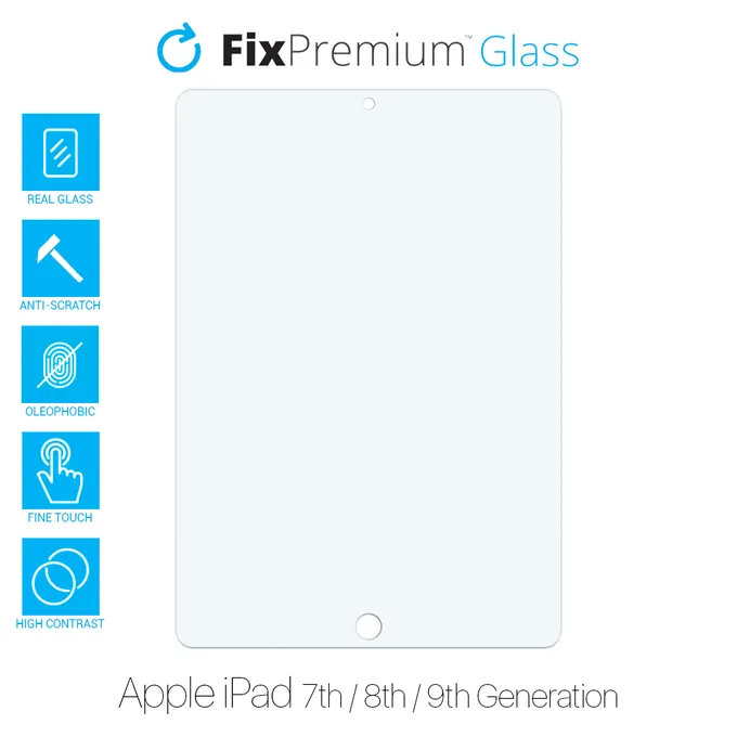 Vetro temperato per Apple iPad 10.2", FixPremium
