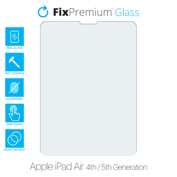 Vetro temperato per Apple iPad Air 2020, Air M1, FixPremium