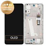 Schermo per Motorola Edge 30 XT2203, Supermoon Silver, Vetro touch con cornice, 5D68C20586, Genuine Service Pack