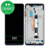 Schermo per Xiaomi Poco X3 NFC M2107J20CG, Cobalt Blue, Vetro touch con cornice