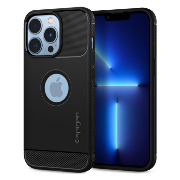 Custodia Rugged Armor per iPhone 13 Pro Max, Black, Spigen