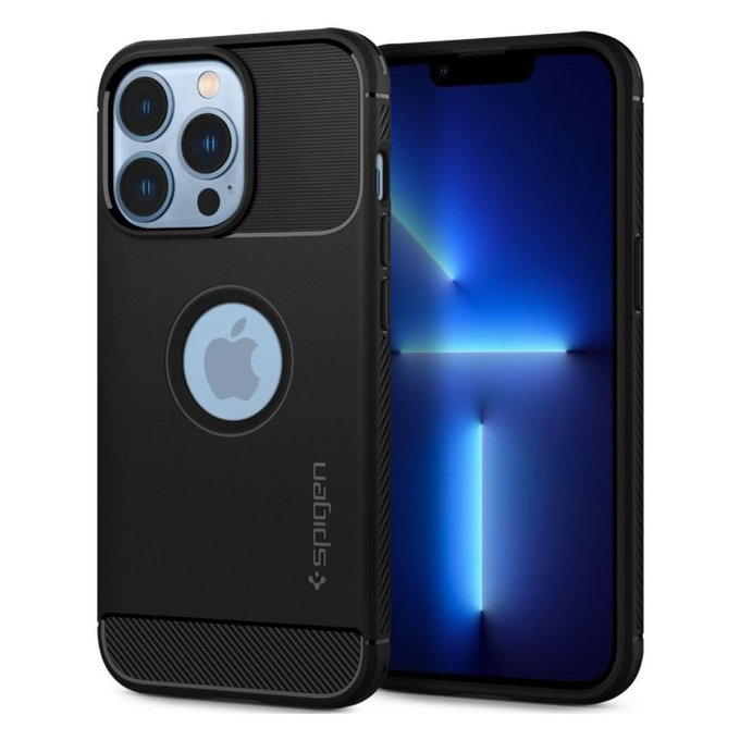 Custodia Rugged Armor per iPhone 13 Pro Max, Black, Spigen