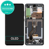 Schermo OLED per Samsung S20 Plus G985F, Cosmic Black, Vetro touch con cornice