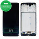 Schermo per Samsung M21 M215F, Black, Vetro touch con cornice