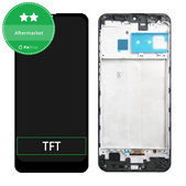 Schermo per Samsung M30s M307F, Black, Vetro touch con cornice