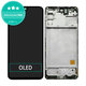 Schermo OLED per Samsung M31s M317F, Mirage Black, Vetro touch con cornice
