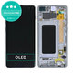 Schermo OLED per Samsung S10 Plus G975F, Prism Black, Vetro touch con cornice