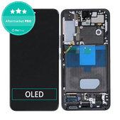 Schermo per Samsung Galaxy S22 S901B, Vetro touch con cornice, Phantom Black