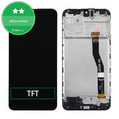 Schermo per Samsung M20 M205F, Black, Vetro touch con cornice