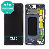 Schermo OLED per Samsung S10e G970F, Prism Black, Vetro touch con cornice