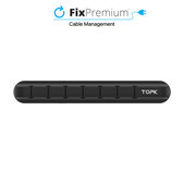 Supporto organizer per 7 cavi, Black, TOPK