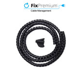 Tubo organizzacavi 10mm, lunghezza 2M, Black, FixPremium
