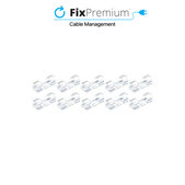 Set di 10 clip organizzacavi, Transparent, FixPremium