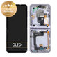 Schermo per Samsung Z Flip 4 F721B, Bora Purple, Vetro touch con cornice, GH82-29440B, GH82-30239B, GH82-29441B, GH82-30238B, Genuine Service Pack