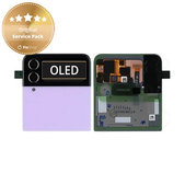 Schermo per Samsung Z Flip 4 F721B, Bora Purple, Vetro touch con cornice, External, GH97-27947B, Genuine Service Pack