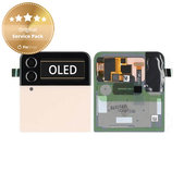 Schermo per Samsung Z Flip 4 F721B, Pink Gold, Vetro touch con cornice, External, GH97-27947C, Genuine Service Pack