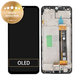 Schermo per Samsung A23 5G A236B, Black, Vetro touch con cornice, GH82-29734A, GH82-29735A, Genuine Service Pack