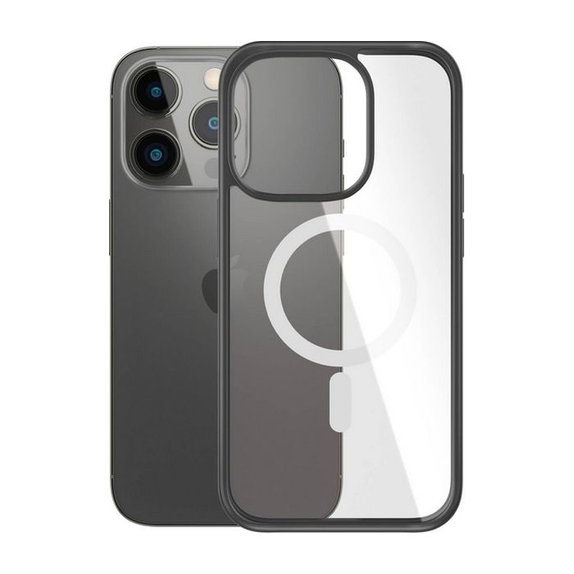 Custodia ClearCase con MagSafe per iPhone 14 Pro, Black, PanzerGlass