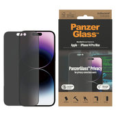 Vetro temperato UWF Privacy AB con applicatore per iPhone 14 Pro Max, Nero, PanzerGlass
