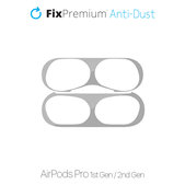 Sticker antipolvere per AirPods Pro, Silver, FixPremium
