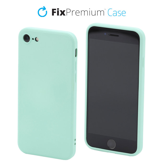 Custodia in silicone per iPhone 7, 8, SE 2020, SE 2022, Light Cyan, FixPremium