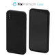Custodia in silicone per iPhone X, XS, Black, FixPremium
