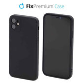 Custodia in silicone per iPhone 11, Black, FixPremium
