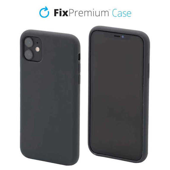 Custodia in silicone per iPhone 11, Space Grey, FixPremium