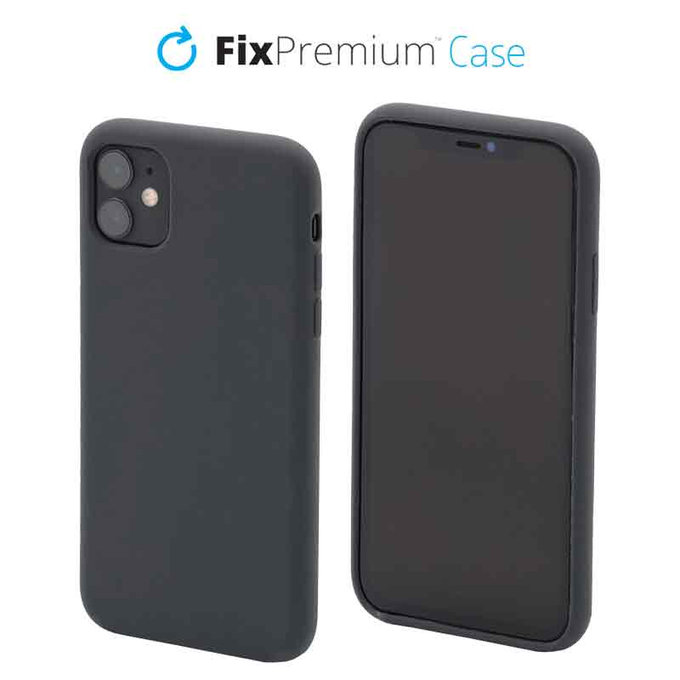 Custodia in silicone per iPhone 11, Space Grey, FixPremium