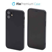 Custodia in silicone per iPhone 12 mini, Black, FixPremium