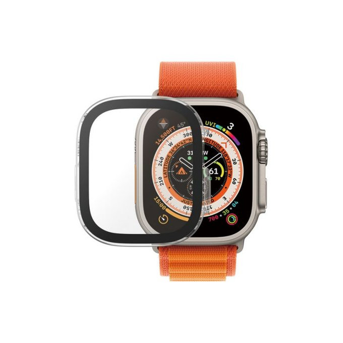 Vetro temperato Full Body AB per Apple Watch Ultra 1st Gen, 2nd Gen (49mm), Transparent, PanzerGlass