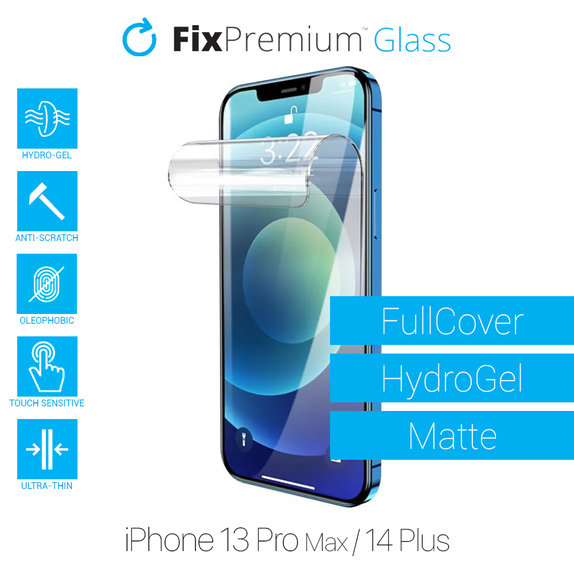 Pellicola protettiva per iPhone 13 Pro Max, 14 Plus, FixPremium