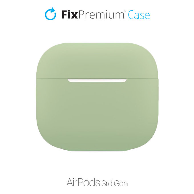 Custodia in silicone per AirPods 3, Green, FixPremium