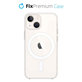 Custodia in silicone con MagSafe per iPhone 13 mini, Transparent, FixPremium